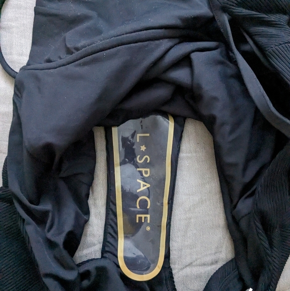 L*Space Bree One Piece Ribbed Swimsuit Bodysuit Black - Picture 6 of 16